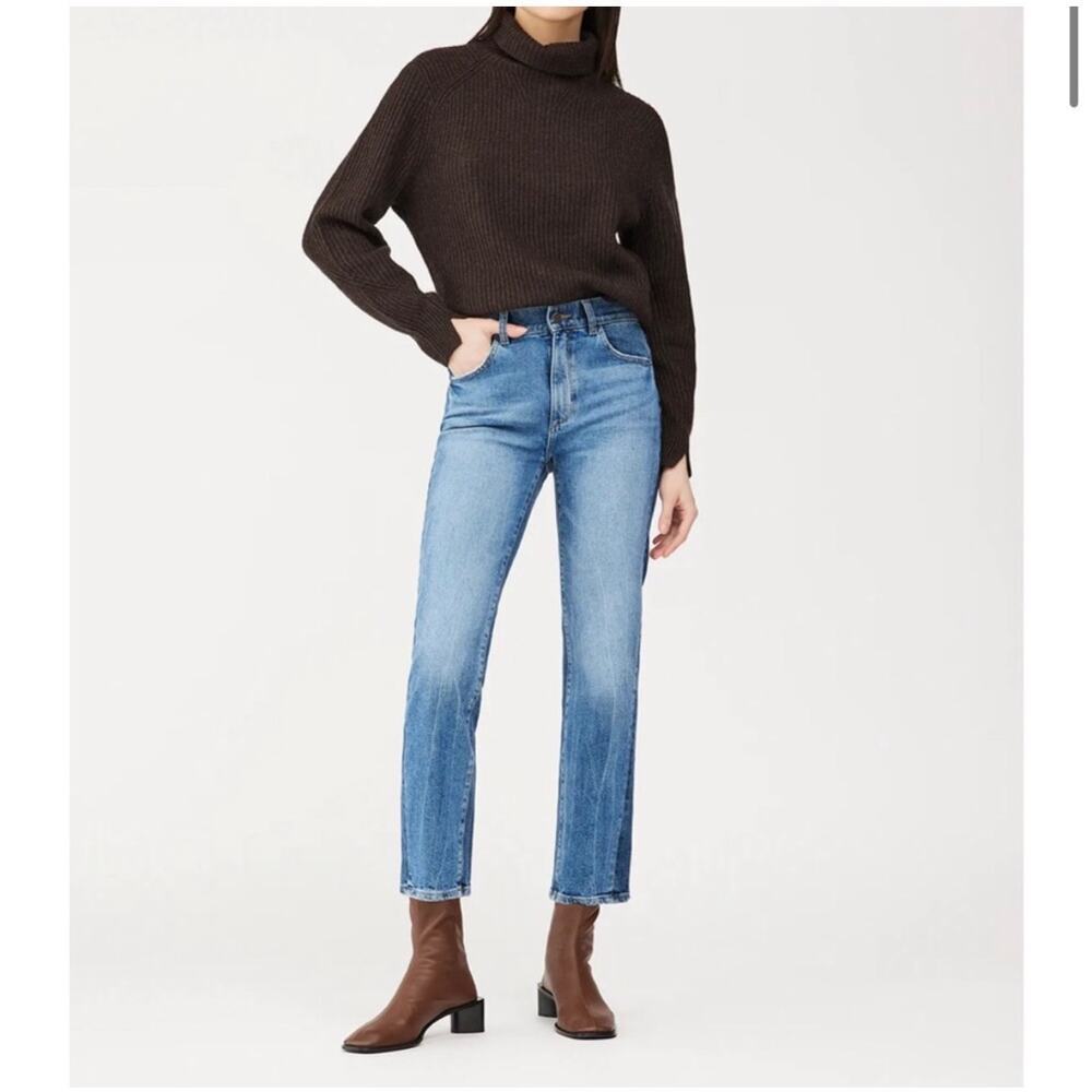 DL1961 Patti Straight High Rise Vintage Ankle Jeans Twilight Hour - Size: 25